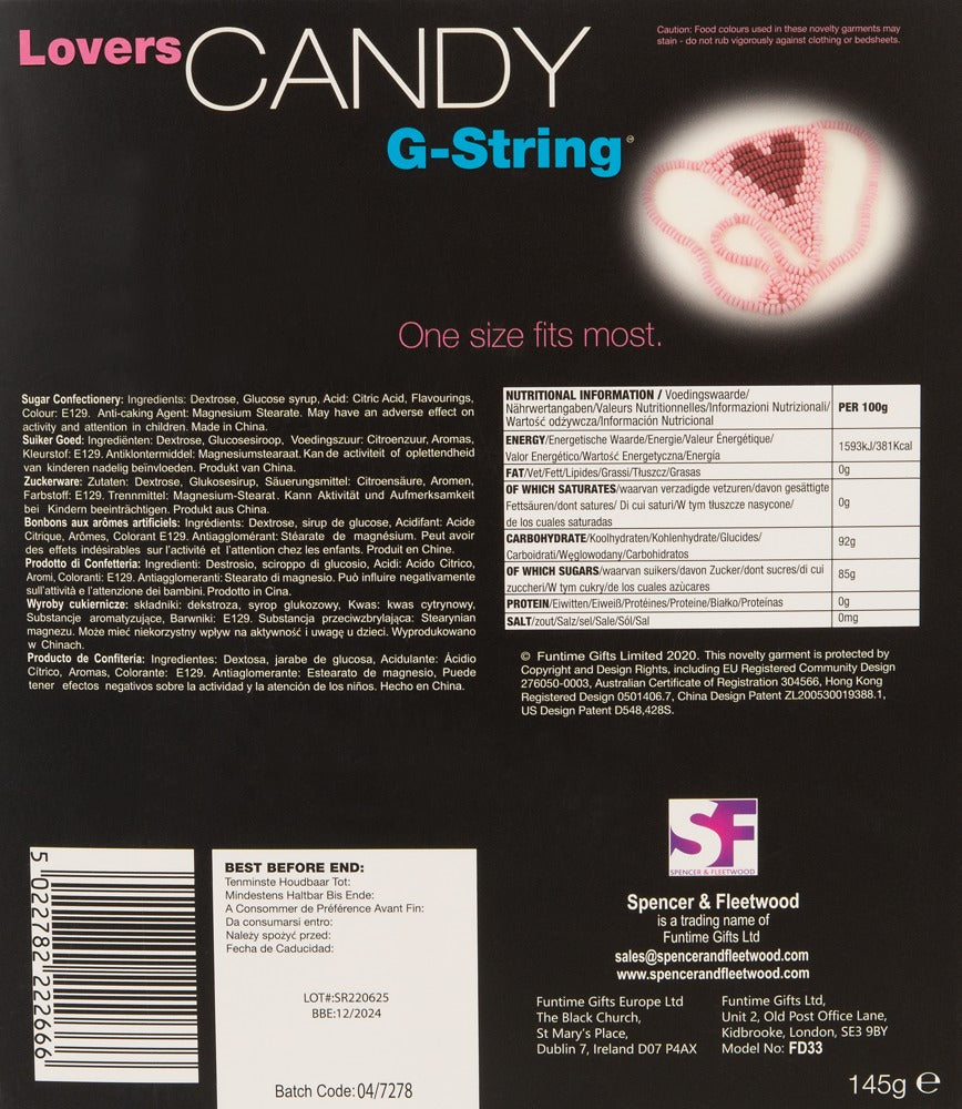 Candy Herz String aus Zuckerperlen