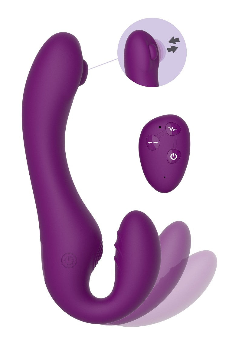 Strapless Strap-On Pulse Vibe - remote Control