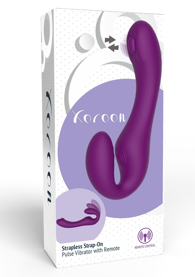 Strapless Strap-On Pulse Vibe - remote Control