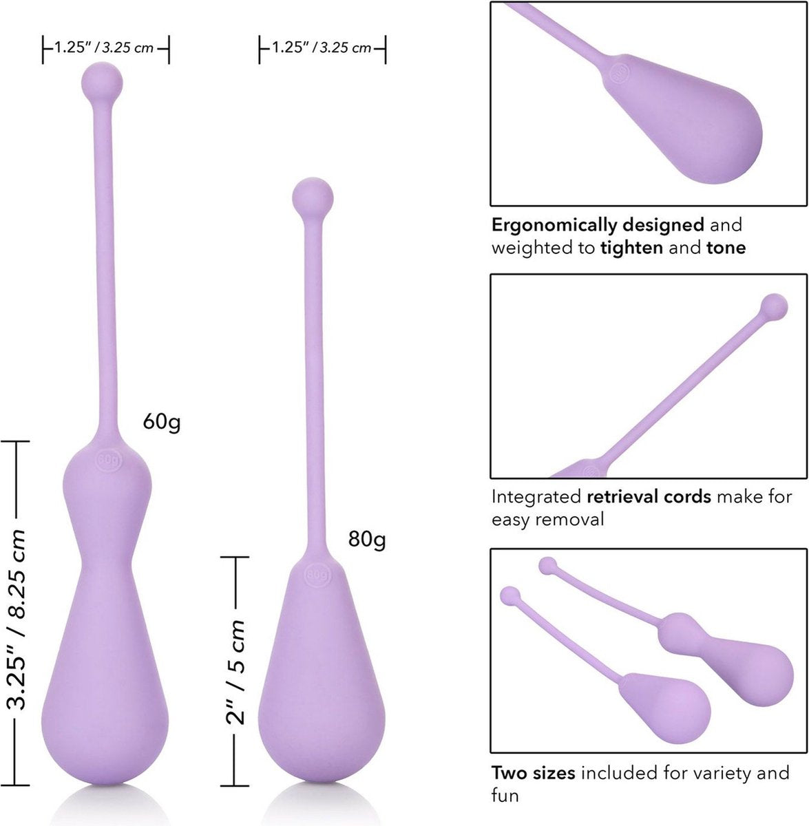 CalExotics - Kegel-Trainingsset Lila