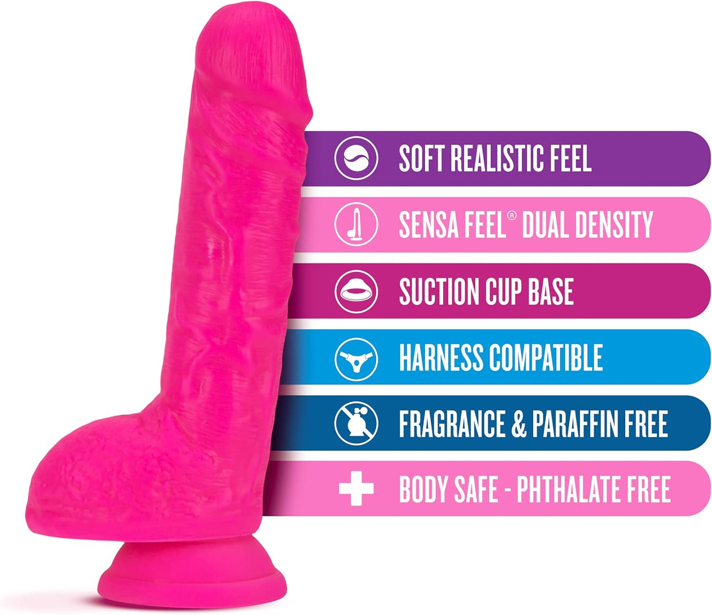 Dual Density - Neo Realistic Dildo Pink  22.9cm