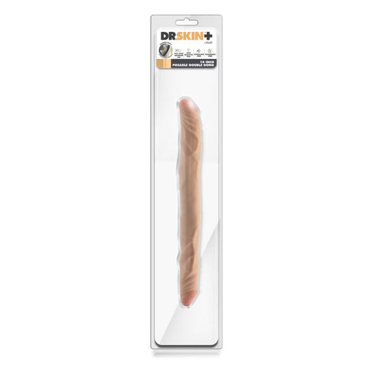 Dr. Skin Posable Doppel-Dildo 35,6 cm beige