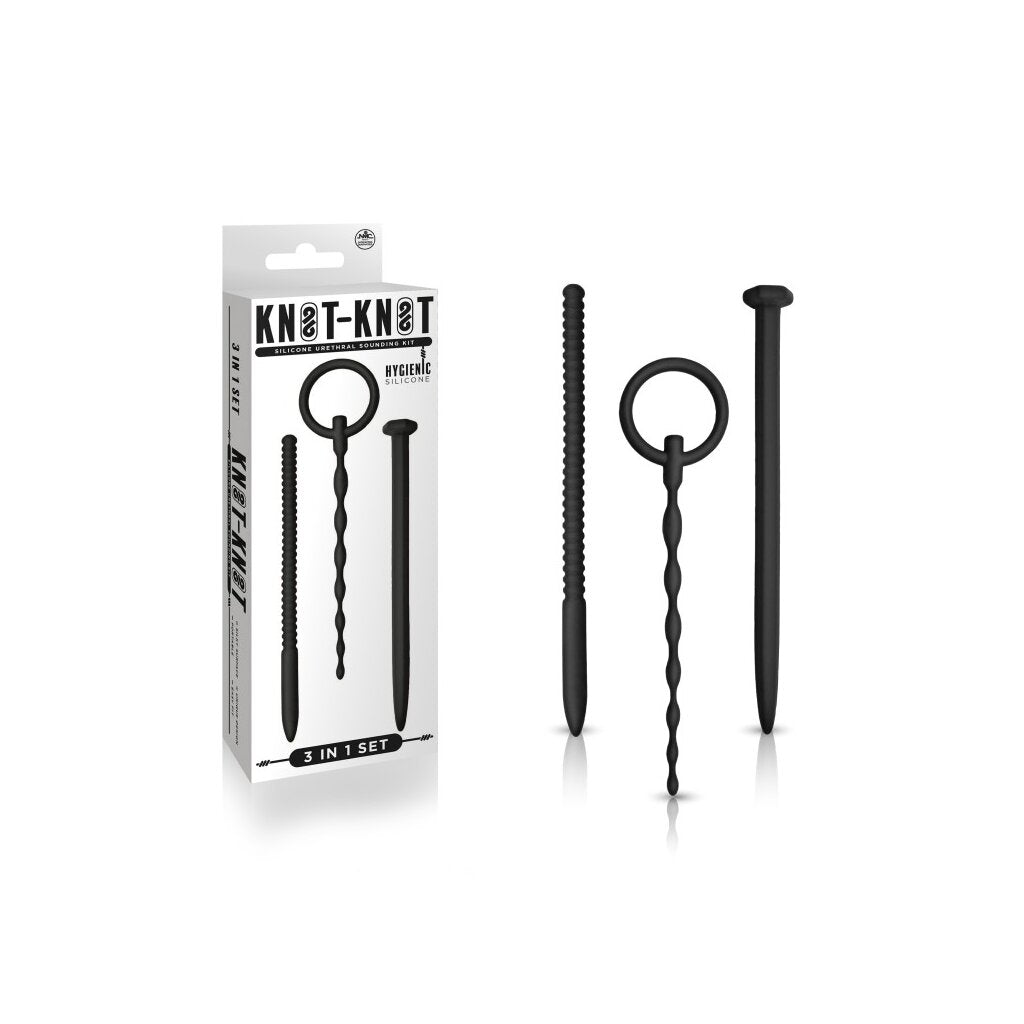 Silicone Urethral Sound Kit Black